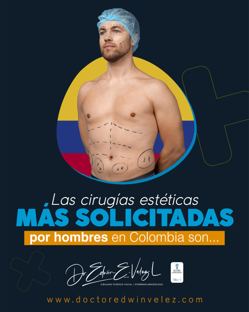 Las cirugías estéticas más solicitadas por hombres en Colombia son